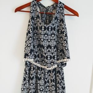 MOON KISS | Romper in Navy & White